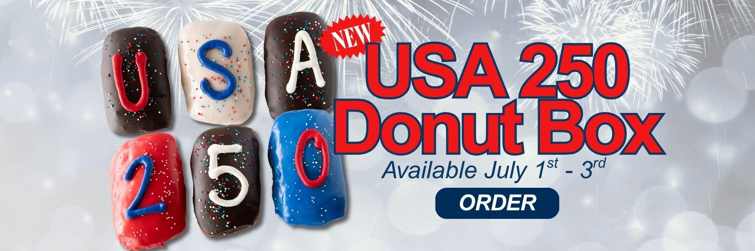 Bethel Bakery America 250 Donut Box 4th of July