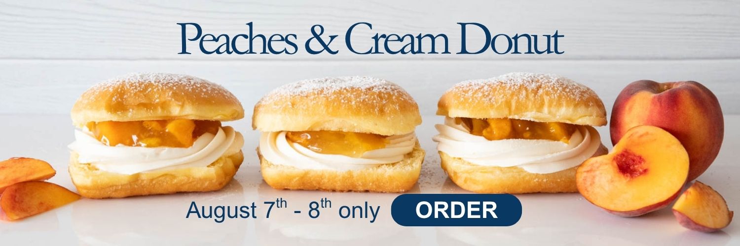 Bethel Bakery Peaches and Cream Donut