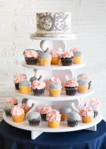 White Wood Cupcake Stand