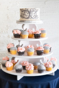 White Wood Cupcake Stand